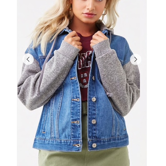 Forever 21 F21 denim combo jacket - Picture 9 of 9